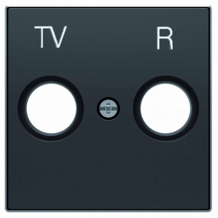 Лицевая панель ABB Sky розетки TV-R чёрный бархат 2CLA855000A1501 цвет черный
