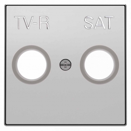 Лицевая панель ABB Sky розетки TV-R-SAT серебристый алюминий 2CLA855010A1301 цвет серебро
