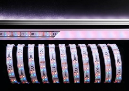 Лента светодиодная Deko-Light 3528-2x72-12V-RGB+3000K-5m-silicon 840052 цвет белый, мощность 36 Вт