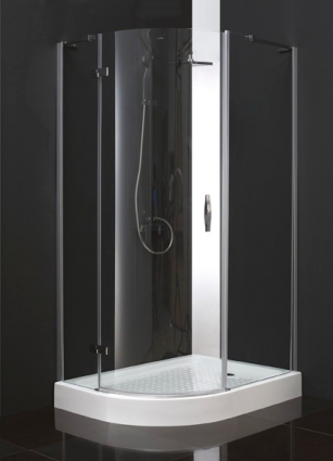 Душевой уголок Cezares Bergamo RH1 120/100 C Cr R прямоугольный-асимметричный, двери распашные