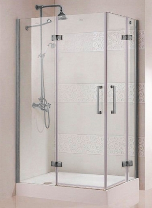 Душевой уголок Cezares Magic AH2 120/100 C Cr L прямоугольный, двери распашные