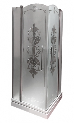 Душевой уголок Huppe Design victorian 90x90 Frozen Grace квадратный, двери распашные