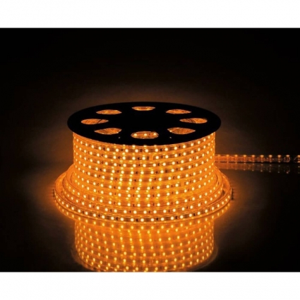Светодиодная влагозащищенная лента Feron 4,4W/m 60LED/m 2835SMD желтый 100M LS704 26240, цвет желтый, мощность 440 Вт