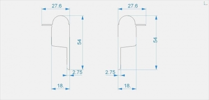 Заглушка Deko-Light End Cap R-EL-03-10 Set 2 pcs 979710 цвет белый