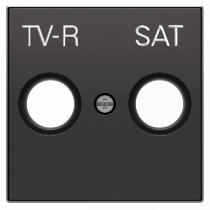Лицевая панель ABB Sky розетки TV-R-SAT чёрный бархат 2CLA855010A1501 цвет черный