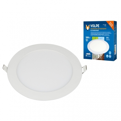 Встраиваемый светодиодный светильник (UL-00004662) Volpe ULM-Q236 12W/4000K WHITE цвет белый