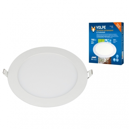 Встраиваемый светодиодный светильник (UL-00004667) Volpe ULM-Q236 22W/6500K WHITE цвет белый