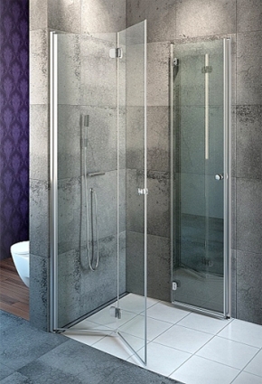 Душевой уголок Radaway EOS KDD-B 80x90 прозрачное стекло прямоугольный, двери складные
