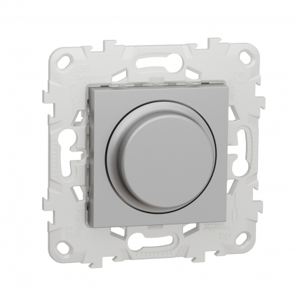 Диммер поворотно-нажимной Schneider Electric Unica New NU551430 цвет серый