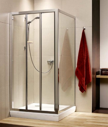 Душевой уголок Radaway Treviso DW+S 100 прозрачное стекло квадратный, двери раздвижные