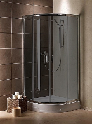 Душевой уголок Radaway Premium Plus A 80x190 стекло графит четверть круга, двери раздвижные