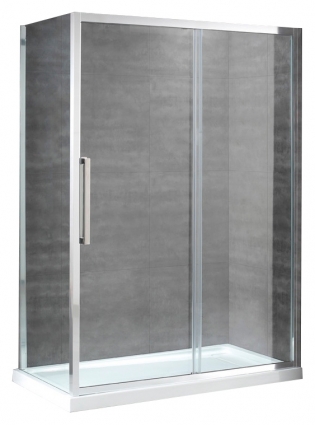 Душевой уголок Cezares Lux soft AH1 140/80 C Cr прямоугольный, двери раздвижные
