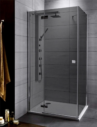 Душевой уголок Radaway Almatea KDJ 120x80 стекло графит L прямоугольный, двери распашные