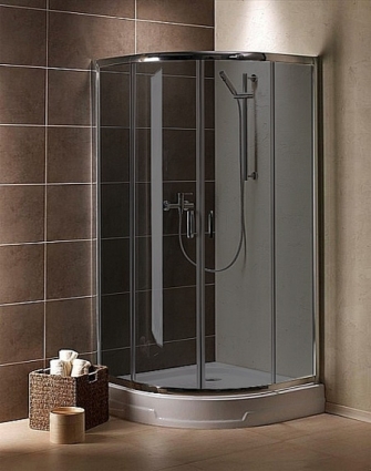 Душевой уголок Radaway Premium Plus A 90x190 стекло графит четверть круга, двери раздвижные