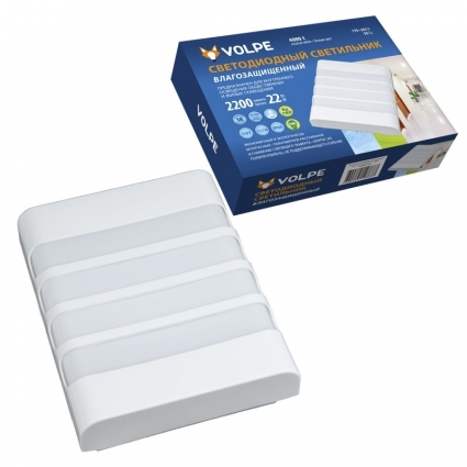 Потолочный светодиодный светильник (UL-00006710) Volpe ULW-Q280 22W/4000K/S01 IP65 White цвет белый