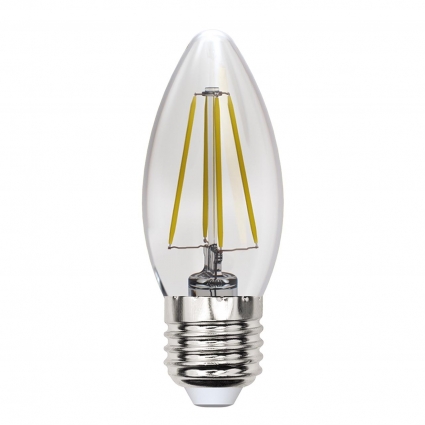 Лампа светодиодная филаментная (UL-00005901) Uniel E27 13W 3000K прозрачная LED-C35-13W/3000K/E27/CL PLS02WH цвет прозрачный