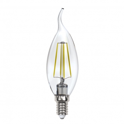 Лампа светодиодная филаментная (UL-00005904) Uniel E14 13W 4000K прозрачная LED-CW35-13W/4000K/E14/CL PLS02WH цвет прозрачный